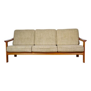 Vintage Scandinavian Teak 3-Seater Sofa, 1970s For Sale