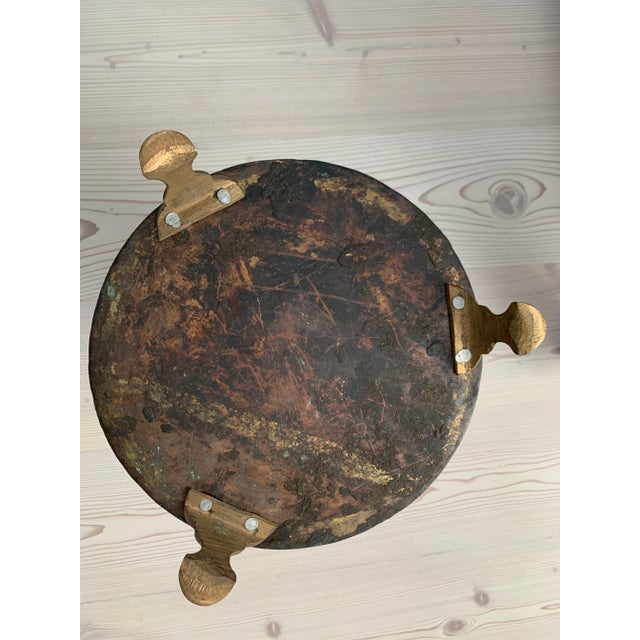 Copper Large Vintage Boho Copper Jardiniere or Vase For Sale - Image 8 of 8
