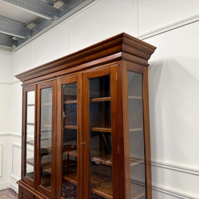 English Bookcase with Glass Doors For Sale - Image 10 of 18