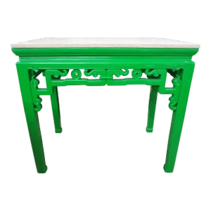 19th Century Chinese Lacquered Console With Travertine Top