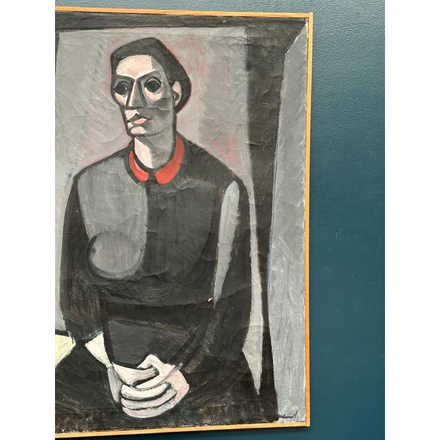 Axel Ekelund, Portrait of Mrs. S, 1950s, Oil on Canvas, Framed For Sale - Image 4 of 18