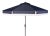 Fringe 9 Ft Crank Outdoor Push Button Tilt Umbrella in Navy & White For Sale - Image 4 of 4