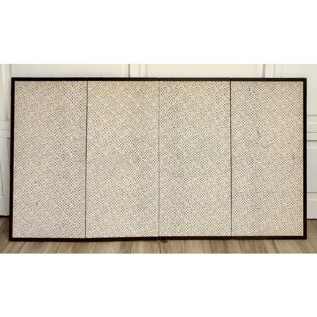 Vintage Japanese Four-Panel Signed Byōbu Screen With Hand-Painted Autumn Landscape For Sale - Image 14 of 18