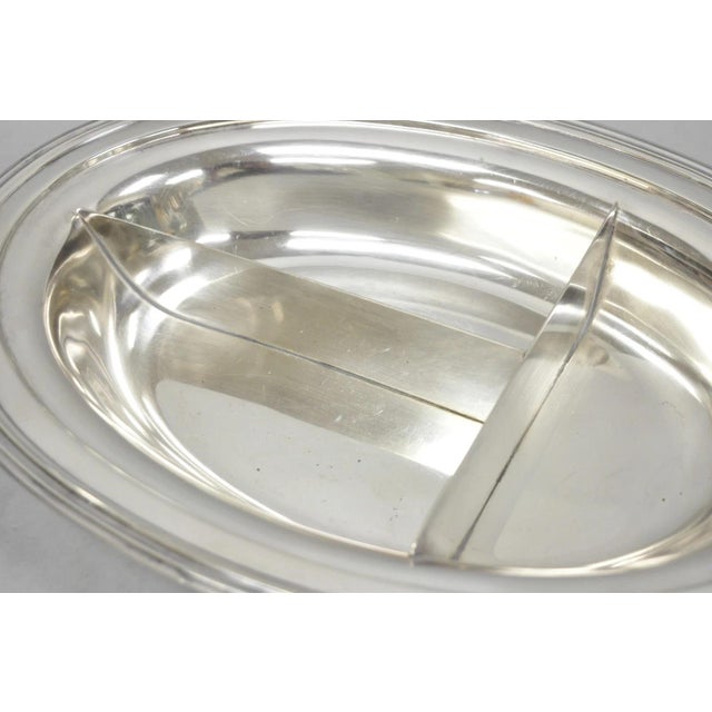 Vintage Wallace N6706 Silver Plated Large Oval 15" Covered Serving Dish For Sale - Image 11 of 16