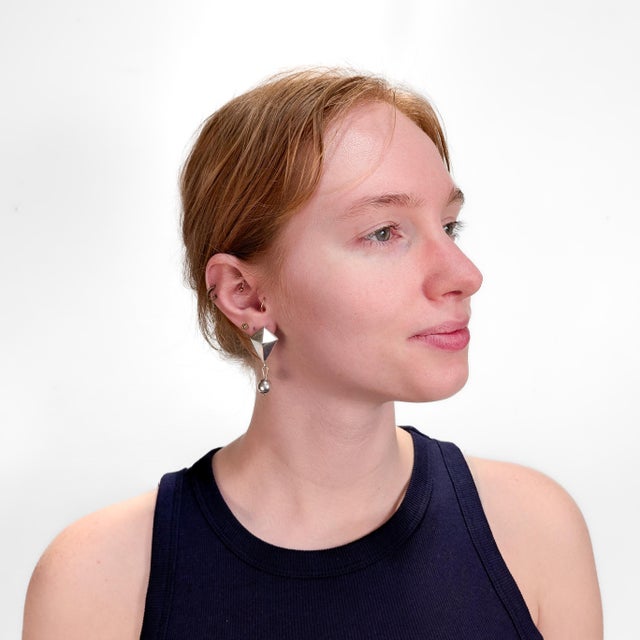 Mexican Pair of Mexican Mid-Century William Spratling Sterling Silver Drop Earrings For Sale - Image 3 of 12