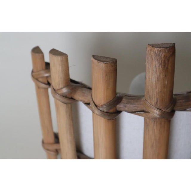 Antique Bamboo Wall Sconces in the style of Louis Sognot, 1960s, Set of 2 For Sale - Image 3 of 16