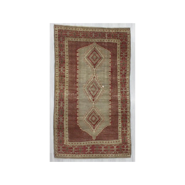 1960s Vintage Turkish Wool Rug - 4′6″ × 7′11″ For Sale In Los Angeles - Image 6 of 6