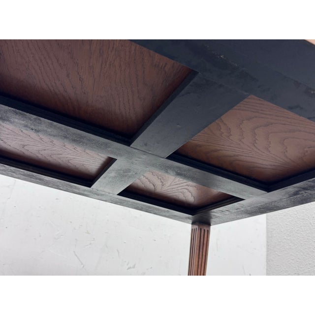 Maitland - Smith Scarborough House Leather Top Crotch Mahogany Game Table For Sale - Image 4 of 12