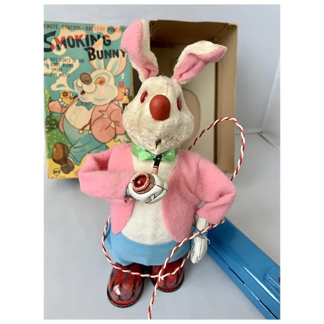 Rare Smoking Bunny Vintage Toy. Made in Japan by Cragstan. Amazing condition! Original box. Lovingly stored for the past...