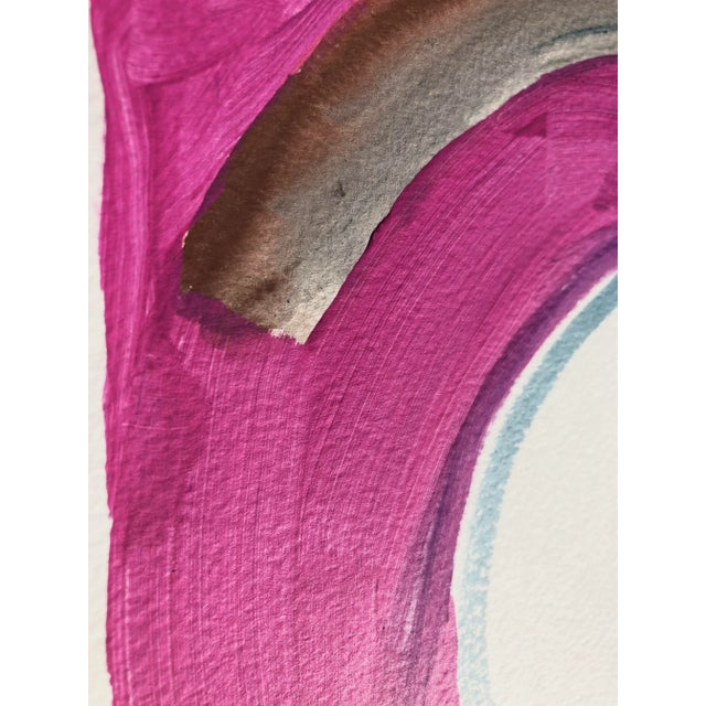 Contemporary Contemporary Minimalist Abstract Original Watercolor Painting, Eastern Sun by CL Auker For Sale - Image 3 of 5