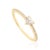 Minimalist Heart Cut Diamond Pave Solitaire Ring With Size 7 in 14k Yellow Gold For Sale - Image 4 of 15