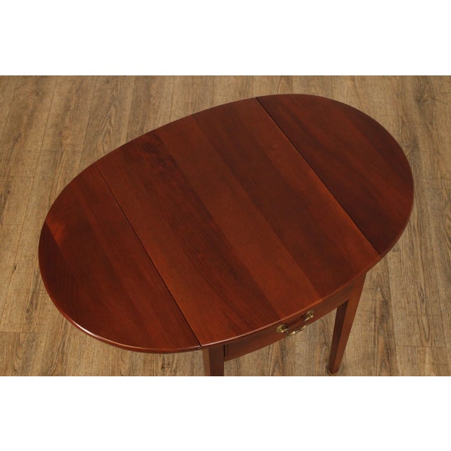 Wood Link Taylor Heirloom Vintage Pembroke Federal Style Side Table For Sale - Image 7 of 12