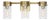 Chapman & Myers by Visual Comfort Studio Garrett 3 - Light Vanity, Brass For Sale