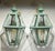 Exquisite Pair of Vintage Solid Brass Hexagonal Hanging Lanterns - 24” X 16” For Sale - Image 10 of 16