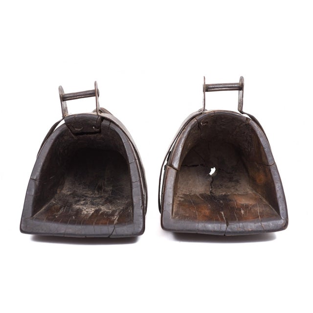 Antique Spanish Colonial Wooden Stirrups—A Pair For Sale - Image 4 of 6