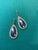 Blue Sapphire Pear Drop Faceted Cabochon Diamond Halo Drop 18k Gold Earrings, A Pair For Sale - Image 4 of 6
