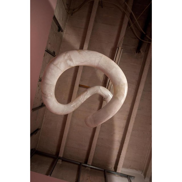 Aqua Fossil Light IV Pendant Lamp in Alabaster by Amarist Studio For Sale - Image 13 of 15