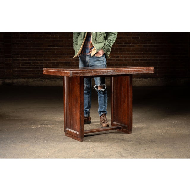 Late 19th-century British Colonial writing desk originating from Rangoon, Burma, now Yangon, Myanmar. The compact table...
