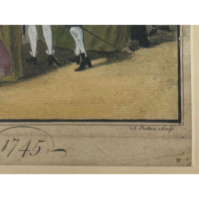 Cream Antique English Satirical Hand Colored Engraving Print - ‘Taste À La Mode, 1745’ by Louis-Philippe Boitard / Francis Patton For Sale - Image 8 of 10