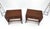 Pair Century Walnut Waterfall Brand New Old Stock Two Tier End Side Tables Stand For Sale - Image 11 of 17