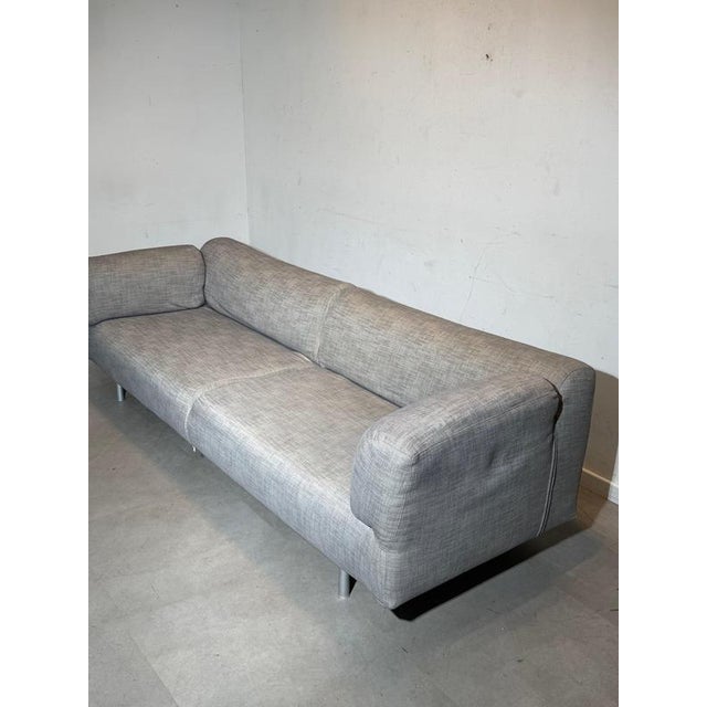 Metal Met 250 Sofa in Grey Fabric from Cassina For Sale - Image 7 of 11