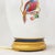 White Vintage Hand-Painted Ceramic Table Lamps With Chinoiserie Parrots and Cherry Motif - a Pair For Sale - Image 8 of 14