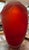 Murano Italy Seguso Glass Vase - Brilliant Translucent Red and Bottle Green For Sale - Image 12 of 18