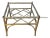 Vintage Gold Gilt Bamboo Style Metal Coffee Table For Sale