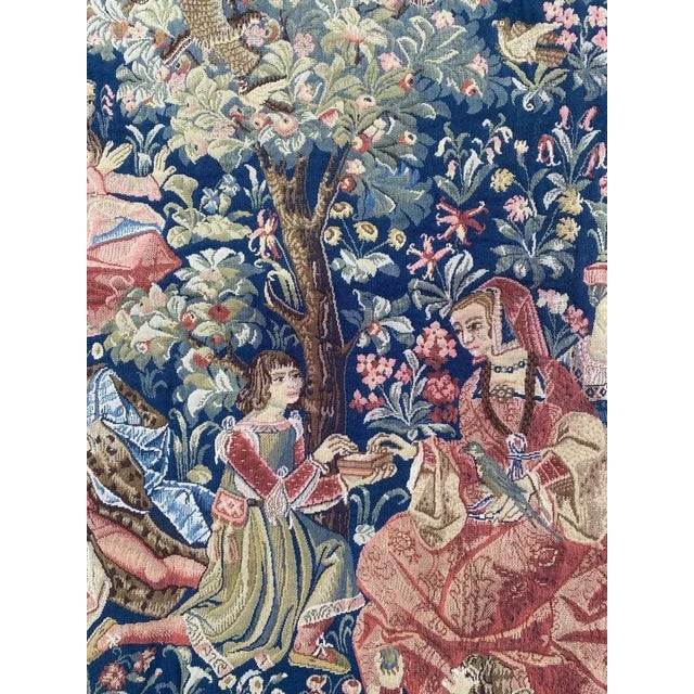 Vintage Aubusson Style Jaquar Tapestry For Sale - Image 4 of 13