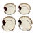 1990s Vintage Boho Chic Americana Thanksgiving Gobble Salad/Dessert Plates - Set of 4 For Sale