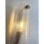 Contemporary rectangular wall sconce made in clear graniglia of murano glass. made with a traditional murano glass slab...