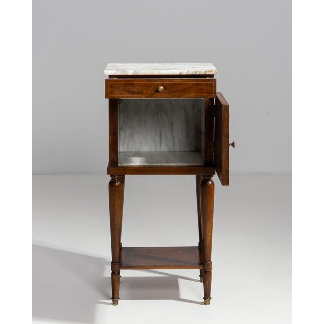 19th Century Eclectic Marble-Top Side Table With Brass Accents For Sale - Image 11 of 16