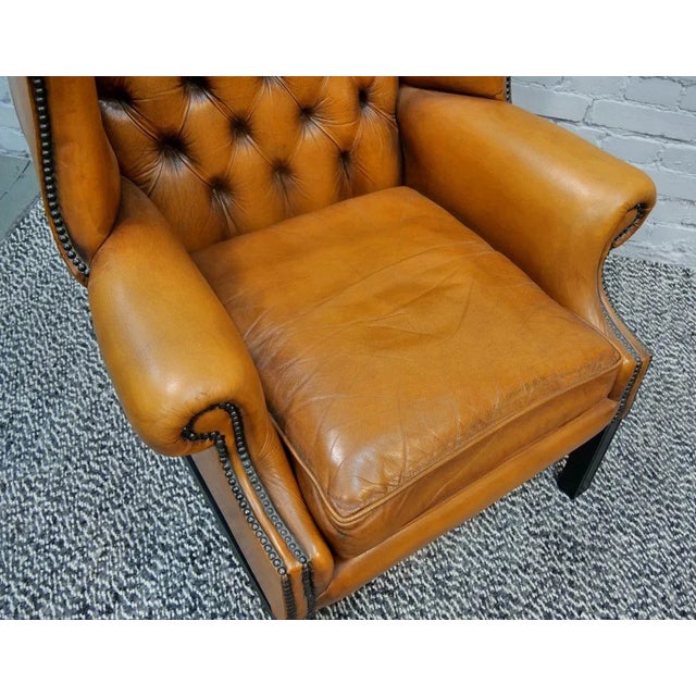 Chesterfield Wingback Armchair, England, 1960s For Sale - Image 13 of 16