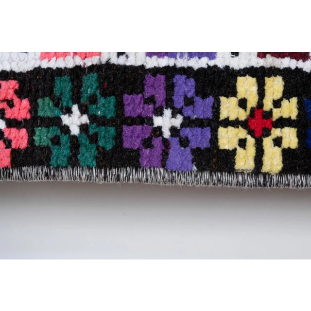 Vintage Colorful Kurdish Herki Runner Rug 2'5" X 12'1" For Sale - Image 10 of 13