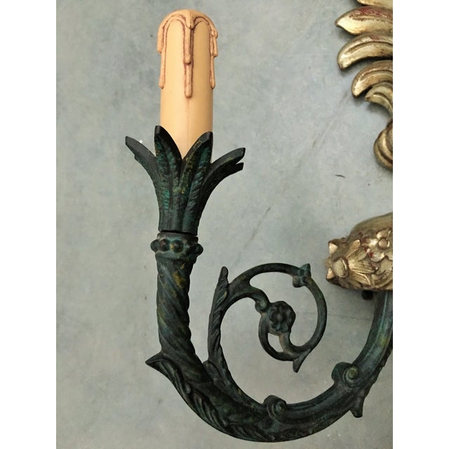 French Neoclassical Two-Light Sconces - Pair For Sale In Miami - Image 6 of 6