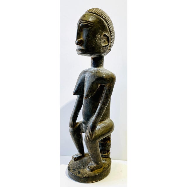 Wood 1950s Dogon Carved Wood Fertility Female African Tribal Art Statue Figurine For Sale - Image 7 of 8