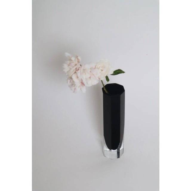Black Murano Block Vase, 1960s For Sale - Image 7 of 12
