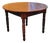 Antique Round Mahogany Dining Table, 42” Turned Legs, Farmhouse Style For Sale
