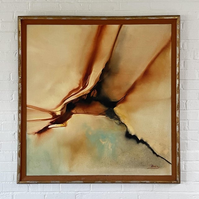 Mid 20th Century Mid 20th Century Abstract Painting by Robert Tudor For Sale - Image 5 of 6