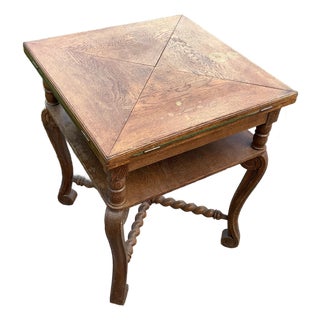 Antique Envelope Card Game Table For Sale