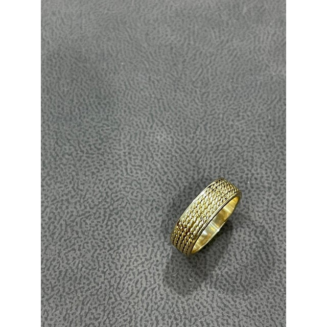 14 Karat Yellow Gold Classic Wide Wedding Band Ring Size 6, Unisex This timeless style adds a Light classic Design on the...