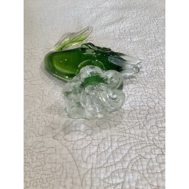 Alfredo Barbini Alfredo Barbini Style Murano Green Crystal Porpoise For Sale - Image 4 of 7