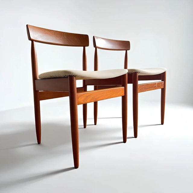 1960s Danish Chairs in Teak with Rounded Backrest attributed to Pe Jorgensen for Farso Mobelfabrik, Denmark, 1960s, Set of 2 For Sale - Image 5 of 17