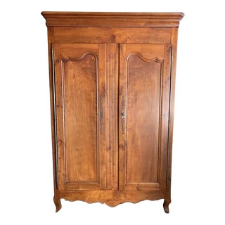 18th Century Antique French Armoire in Fruitwood For Sale