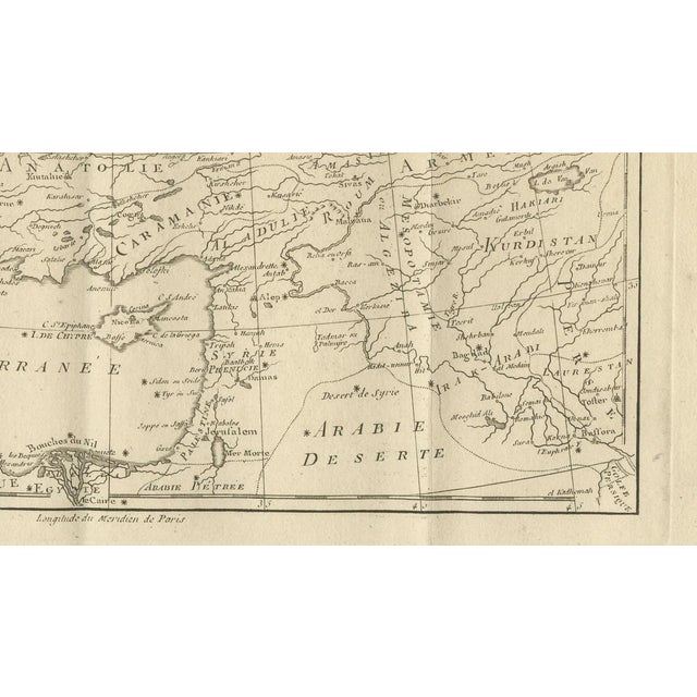 Paper Antique Map of the Ottoman Empire, 1780 For Sale - Image 7 of 9