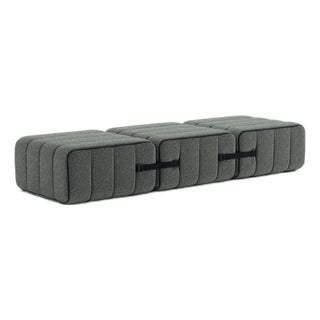 Curt Modular Set - Flexible Bench - Sera - Gravel (Grey) by Ambivalenz, Set of 3 For Sale