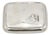 Rectangular Silver Snuffbox with Rounded Corners and Hinged Lid For Sale
