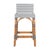 2020s Serienna 24.5 in. Seat Height Rectangular Rattan Low Back Counter Stool, White/Navy Dot / Natural Rattan Frame For Sale - Image 5 of 9