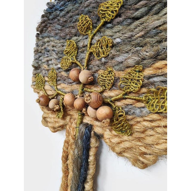 Textile Mid-Century Macramé Tree of Life Wall Tapestry, 1960 For Sale - Image 7 of 8