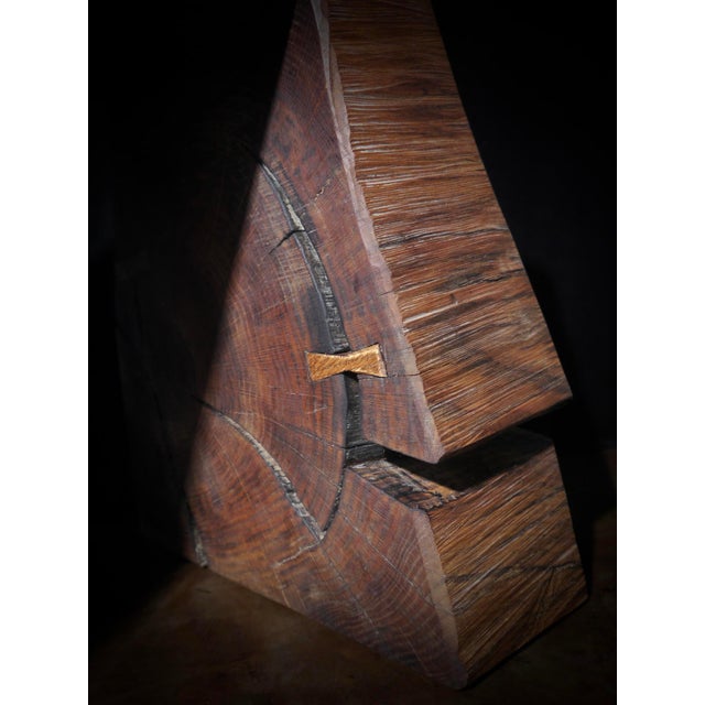 Wood Limed and Oiled Oak Stool by Fritz Baumann For Sale - Image 7 of 9